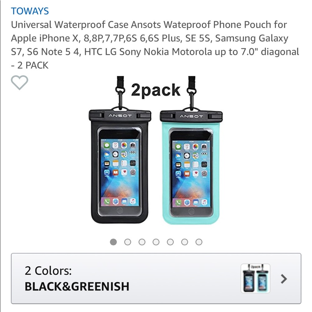 waterproof phone holder 7”